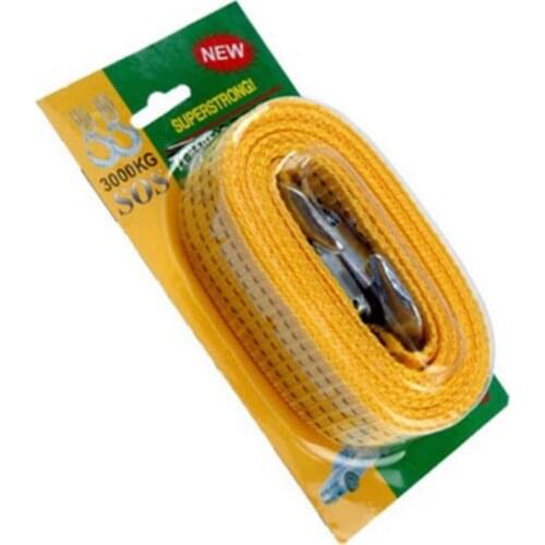Heavy Duty Car Tow Rope Strap Belt High Strength Nylon Strap with Strong Metal Hook Towing Cable for Trailer