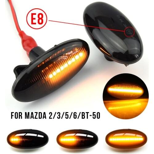 2pcs Led Dynamic Side Marker Turn Signal Light For MAZDA 3 For MAZDA 2 5 MPV hight quality Sequential Blinker Light