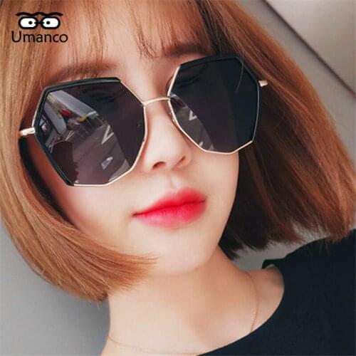 Umanco 2021 New Oversized Designer Sunglasses For Women Men Alloy Frame Fashion Brand Accessories Beach Travel Photography Gift