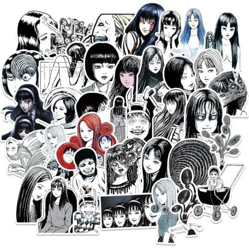 10/30/50PCS Horror Comic Tomie Anime Stickers Black and White Skateboard Car Laptop Motorcycle Graffiti Sticker Decal Kid Toy