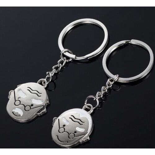 100pairs/lot Zinc Alloy Grandparents Couple Keychains Metal Lovers Keyrings for Wedding Party Favor Gifts ZA5978