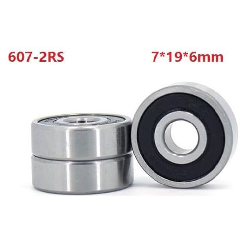 20/50/100pcs/lot 607RS 607-2RS 607 2RS RS ball bearings 7*19*6mm Double rubber Deep Groove Ball bearing 7x19x6mm