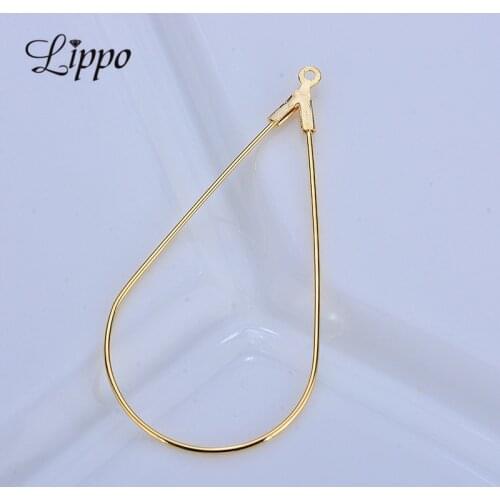 20pcs 23mm*44mm High Quality Gold Color Statement Earrings Connectors Drop Earrings Findings