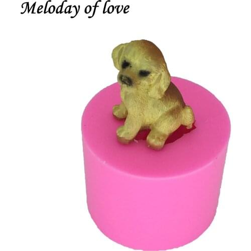 3D Dog Silicone fondant mold cake decorating tools chocolate mould Sugar Resin Clay Soap Mold candle stencil DY0018