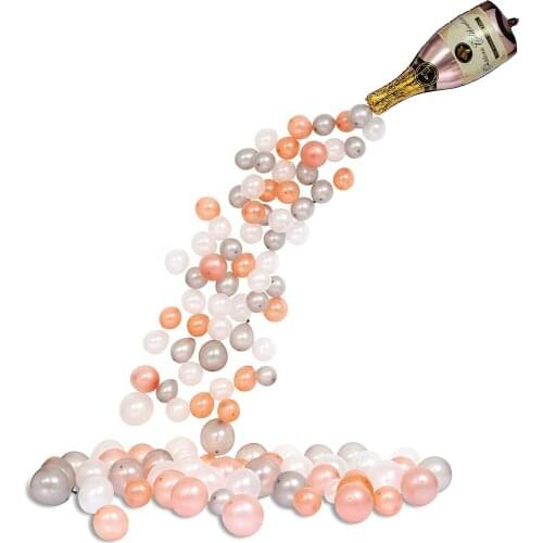 Champagne Bottle Balloon Arch Rose Gold Globos Wedding Party Decor Baby Shower Birthday Bachelor Graduation Party Background