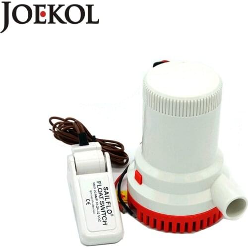 Large flow dc 12v/24v 1500GPH bilge pump with bilge float switch,electric water pump for boats,submersible boat water pump