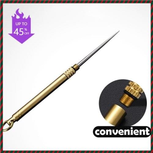 12cm Titanium Portable Multifunctional Toothpick Bottle Keychain Fruit Fork Camping Tool Toothpick Tube Key Ring Key Chain