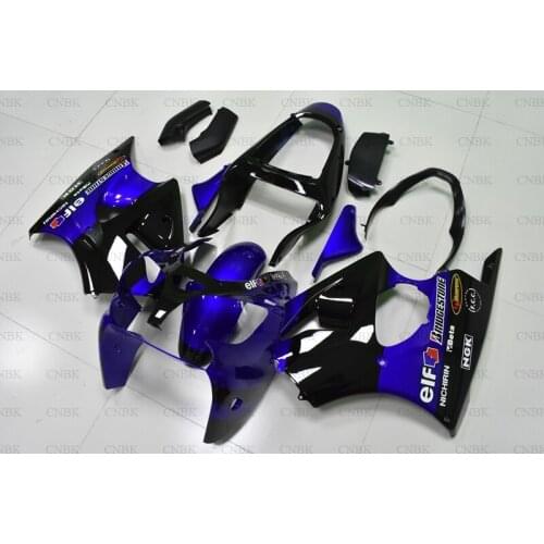 For Ninja ZX-6r 2000 - 2002 Full Body Kits Ninja ZX-6r 01 Blue Black Fairings Ninja ZX-6r 2000 Bodywork Unpainted