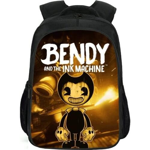 Double Layer Backpack Bendy Pattern Kids Backpack Cartoon Design School Bag Cute Mochila Infantil Ralph Bag