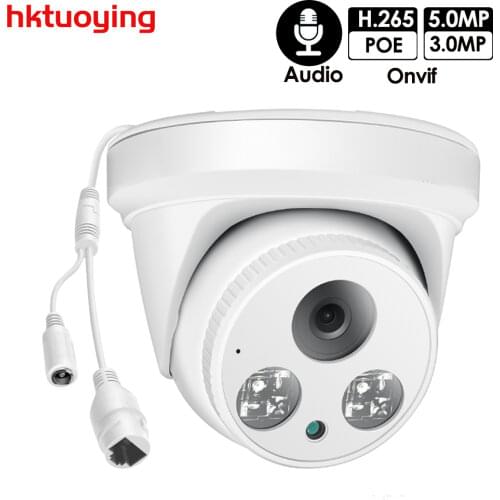 HKTUOYING 3MP 5MP POE IP Camera H.265 1080P Bullet CCTV IP Camera ONVIF for POE NVR System Indoor Home Security Surveillance