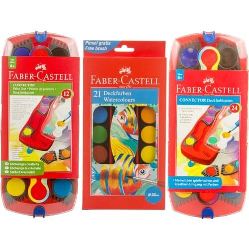 FABER CASTELL 24 colors can be stitched solid watercolor paint watercolor paint for beginners