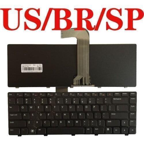 US/SP/Spanish/BR/Brazilian Laptop keyboard for DELL Inspiron N4040 N5040 N7520 M421R 5420 7420 14R 5520 7520 13Z N311z 14Z
