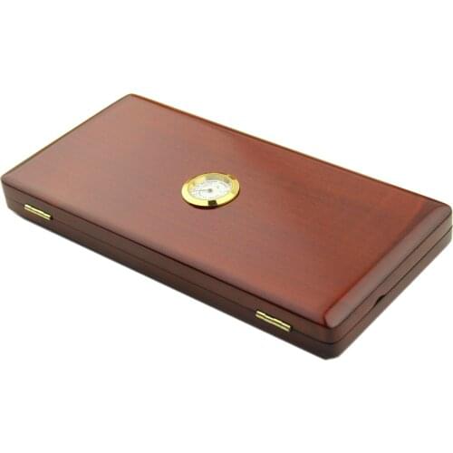 Maple Wooden Oboe Reed Case for 20 Reeds Bulit-in Hygroneter Soft Slot Reed Storage Container