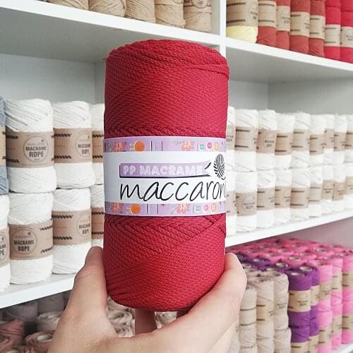 Polyester Macrame - Stain resistant - 200 gr -230 M - Thickness: 2mm - Knit bag - handmade
