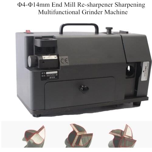 Multifunctioal Small End CNC Mill Re-sharpener Sharpening Grinder Machine 4-14mm Router Bit CBN Wheel Grinding Tool Repair 160W