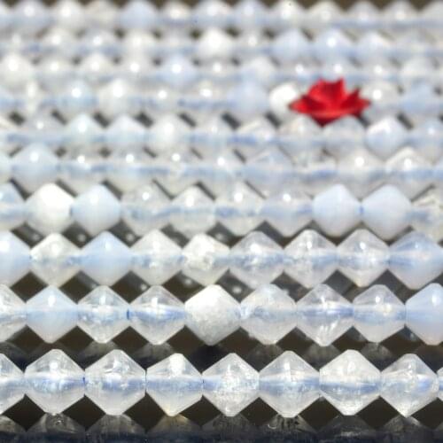 Natural Blue Lace Agate Faceted Disc Rondelle Loose Beads Wholesale Gemstone Semi Precious Stone Bracelet Necklace Jewelry 15"