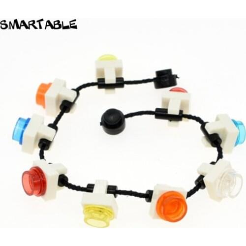 Smartable String Lights Neon Light Building Blocks MOC Part Toy Warm Decoration For Christmas Compatible City 10pcs/set