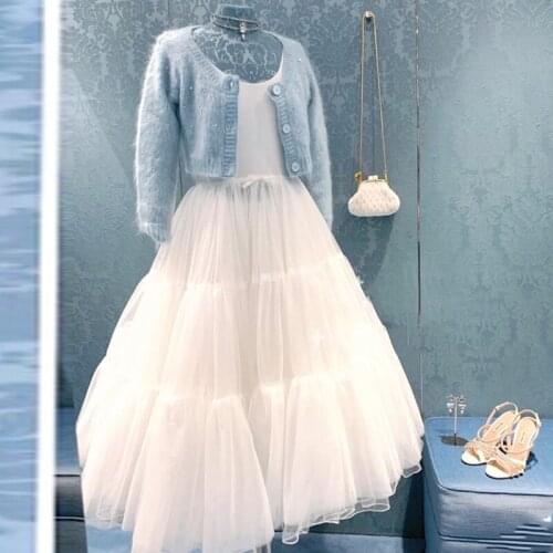 2021 early spring new ballet super fairy long sleeve collar FAIRY DRESS cascade long sleeve cake dress