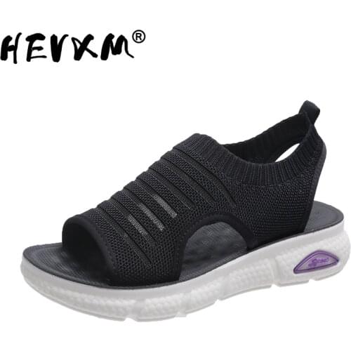 Sandals Women Summer New Fashion Womens Sandals 2021 Solid Color Round Head Comfortable Open Toe Casual Shoes Platform Shoes