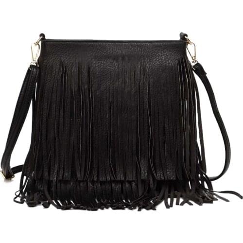 Women Fashion Messenger Bag Tassel Fringe Womens Purse Shoulder Bags Comfortable Handbag Female Travel Tote Crossbody Bag