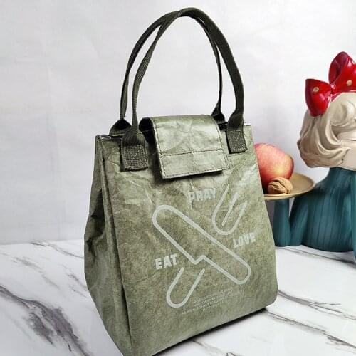 Thermal Bag Aluminum Foil Thickening Lunch Box Bag Tyvek Art Lunch Bag Lightweight Tote Office Workers Bring Rice Lunch Box Bag