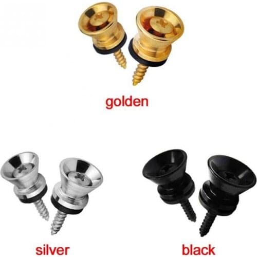 1 Pair Guitar Strap Lock Locking Pegs Pin Metal End Strap Button For Acoustic Classical Bass Guitar Ukulele Guitar Accessories
