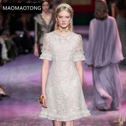 Womens Clothing Fashion Designer Dress Summer Womens Dress Short Sleeve Beading Diamonds Ruffles Slim Elegant Dresses