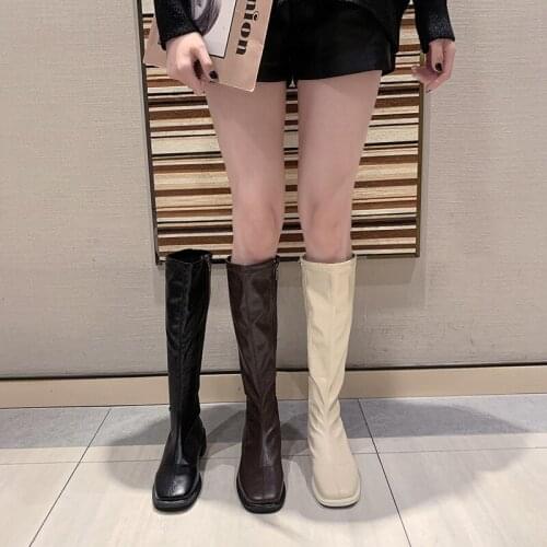 2020 Sexy Long Boots Women Heels Autumn Shoes Over The Knee High Thin Heel Pointed Toe Party Boots Female Elastic Booties R14-31