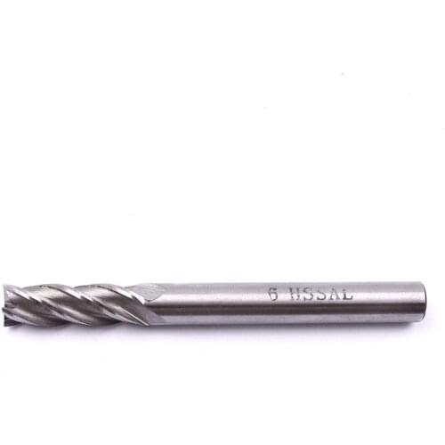 1pcs 6mm x 6mm HSS 4 FLUTE BOTTOM CUTTING SLOT DRILL END MILL DRILLING TOOL BIT