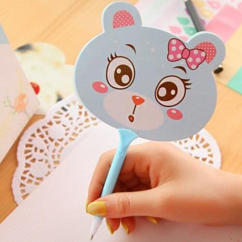 1 pcs Cute Kawaii fan ballpoint pen creative stationery cartoon style Gift School Office Supplies Free shipping