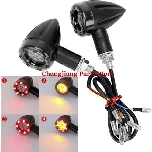 1pc New Motorcycle Turn Signal Light Brake Stop Lights 12V 6LED Amber And Red Indicator Lamp