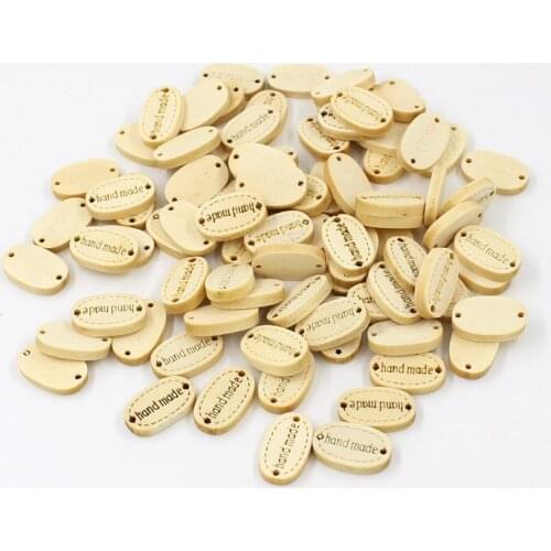 120Pcs Natural 2 Holes Cute handmade Wooden Buttons Sewing Scrapbooking DIY Accessories Button 12x19mm botones decorativos