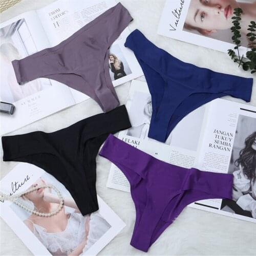 2019 Underwear Women 2019 New Sexy Panties Thongs Female Seamless Young Pink Striped Leopard Lingerie G String