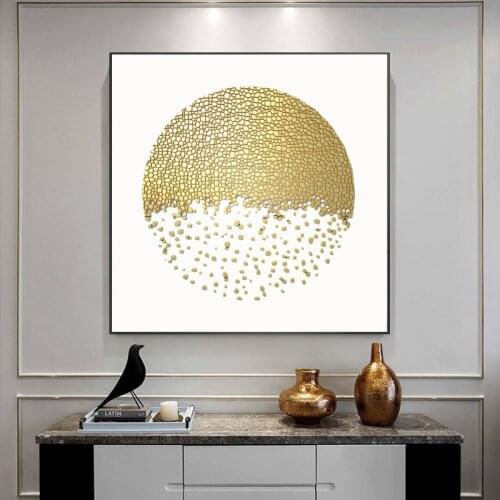 Abstract Golden Luxury Posters Nordic Canvas Painting Wall Art Modern Decorative Printing Picture for Living Room Home Decor