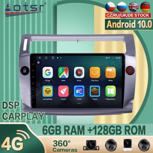 For Citroen C4 C-Triomphe C-Quatre 2004+ Android Car radio Player GPS Navigation 360 camera Auto Stereo Multimedia DSP carplay