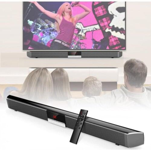 SR100 PLUS Home Theater Wireless Subwoofer Bluetooth Soundbar Speaker with 4pcs 52mm Full Frequency Horn + 2pcs 50120 Bass Unit