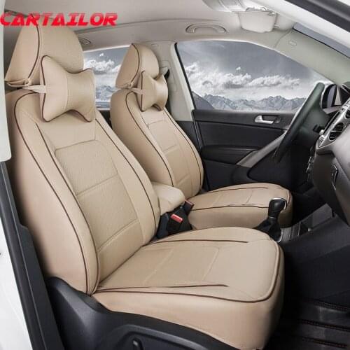 CARTAILOR Cover Car Seat Protection for Infiniti qx60 2014-2019 Car Seat Cover Set PVC Leather Custom Fit Seat Covers & Supports