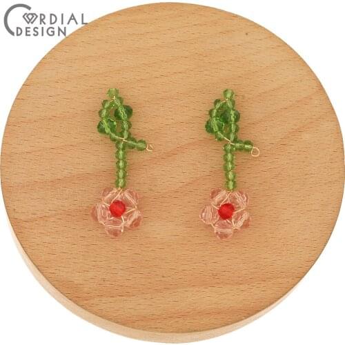 Cordial Design 50Pcs 16*43MM Crystal Charms/Hand Made/Jewelry Accessories/DIY Pendant/Earring Making/Jewelry Findings Components