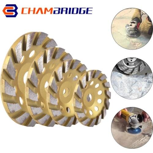 100/125/150/180mm Diamond Grinding Wheel Disc Abrasive Concrete Tools Grinder Bowl Shape for Concrete, Granite,Stone, Marble