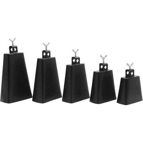 IRIN 4/5/6/7/8 Inch Metal Steel Cattlebell Cowbell Personalized Cow Bell Percussion Music Instruments Steel Cowbell Black