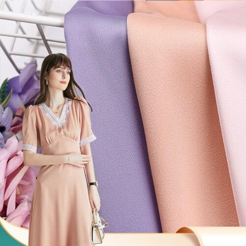 Imitation acetate satin fabric for dress Smooth drape Polyester Silk satin cloth Ladies Fashion Clothing Pajamas Dresses Sewing