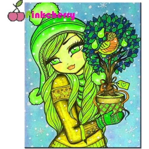 Anime Girl 5d Diy diamond painting full Square drill diamond embroidery mosaic diamond stitch home decor Elf Handcraft k1121