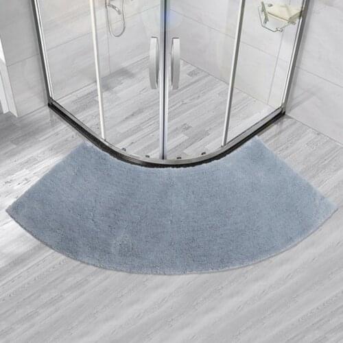 45x143cm Sector Non-slip Bathroom Mat Soft Fluffy Shaggy Area Rug For Home Hotel Bath Room Shower Floor Mats Foot Pad