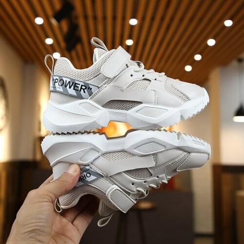 Kids Shoes 2020 Boys White Shoes Girls Causal Leather Sneakers Children Breathable Running Shoes Toddler Sports Shoes