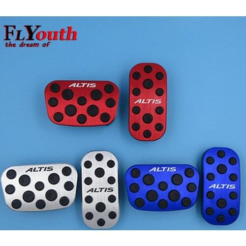 Aluminum Alloy Pedal Cover For Toyota Corolla Alitis 2019 Auto No Drilling Aluminum Brake And Accelerator Pedal Covers 2Pcs/set