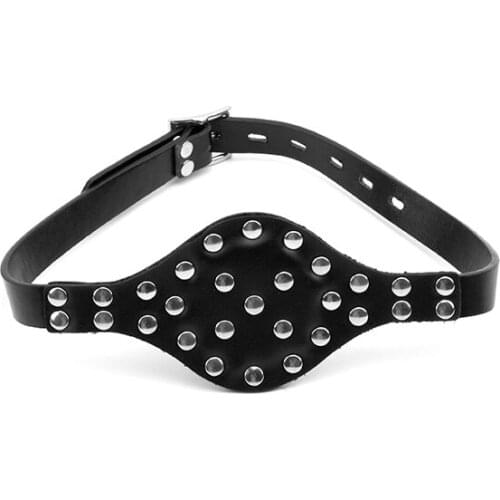Small Dildo Mouth Gag PU Leather Harness Gag Open Mouth Adult Games Fetish Restraint Bondage Sex Toys for Couples Sex Products