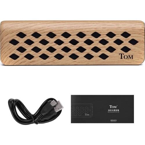 TOM Mini Guitar Amplifier 6-Watt with Volume Control BT Connection 6.35mm Input Rechargeable 1200mAh Battery for Guitar Bass