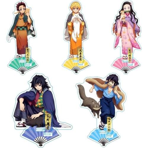 Fashion Anime Demon Slayer Kimetsu No Yaiba Figures Acrylic Stand 15CM Desk Model Table Plate Action Animation Decoration