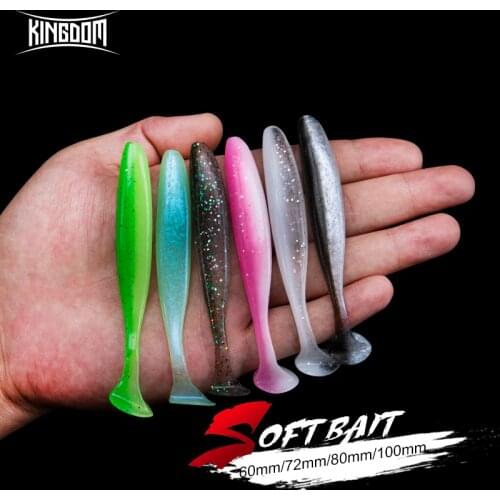 Kingdom Shiner Soft Lures Silicone Add Salt Bait 6/7.2/8/10cm Good For Sea Fishing PVA Swimbait Wobblers Artificial Lure Tackle