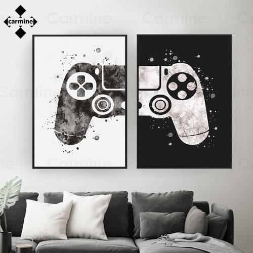 Game Console Black and White Canvas Pictures Wall Decor for Home Interior Nordic Print Paintings Decoration Bedroom Teen Room